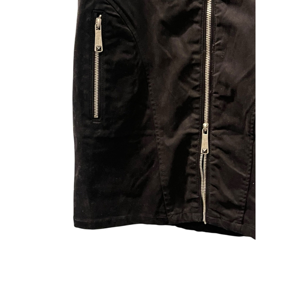 Diesel Strapless Black Dress Women's Size Medium Cotton Blend Zippers Open Back - Picture 2 of 6